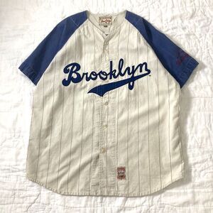 VTG Brooklyn Dodgers Mens XL Cooperstown First Swing Baseball Jersey MLB